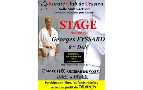 STAGE a CESSIEU au profit du TELETHON le 10 Décembre